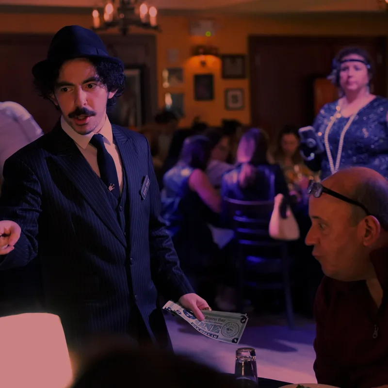 A detective questioning a guest at a Springfield show
